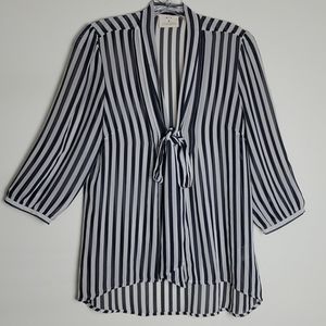 Pins & Needles Blue/White Striped Blouse